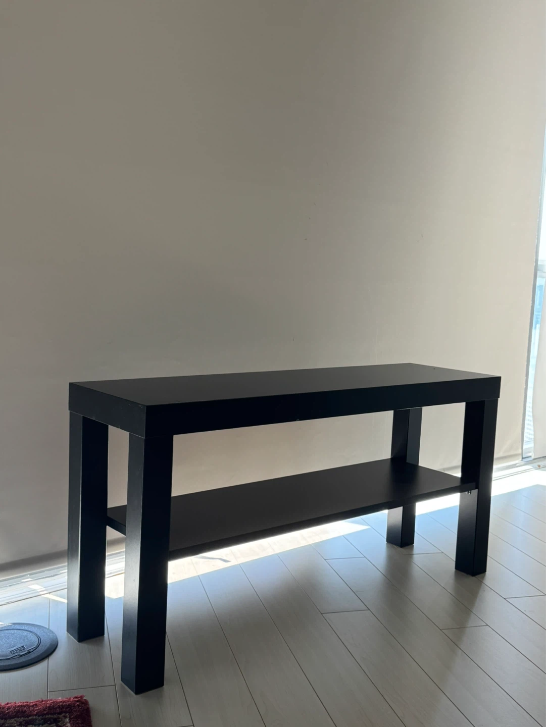 Black TV Stand with Shelf