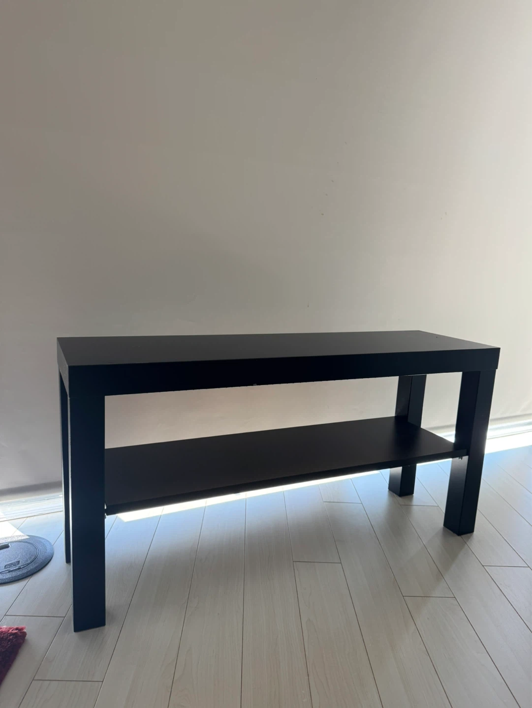 Black TV Stand with Shelf - photo 2