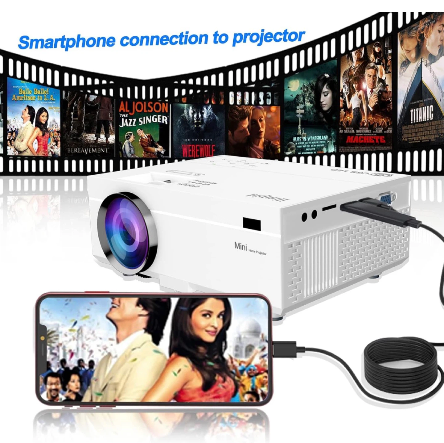 Portable Mini Projector - HD 1080P - Brand new - photo 2