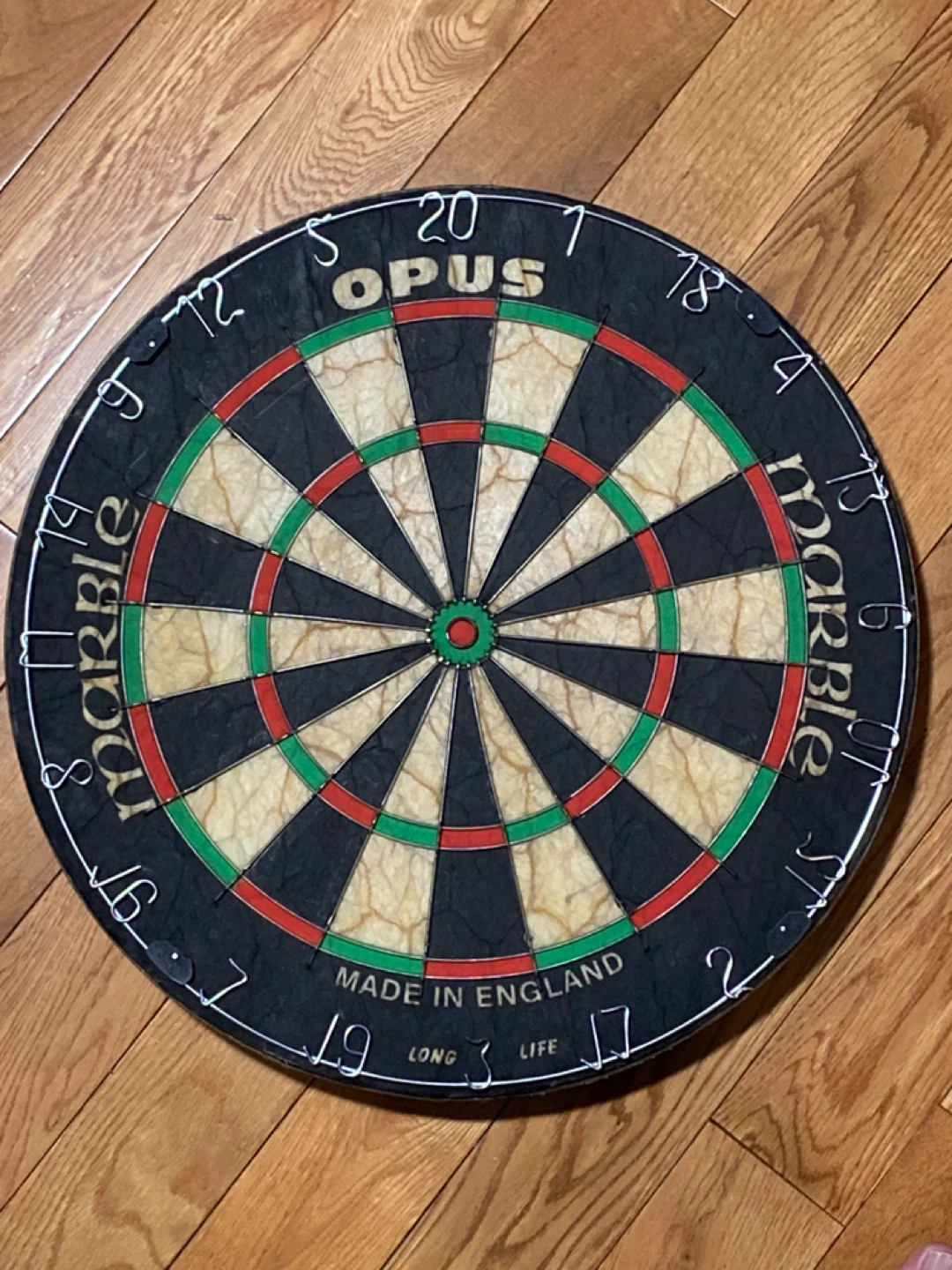 Vintage 1980 Championship Dartboard Marble OPUS