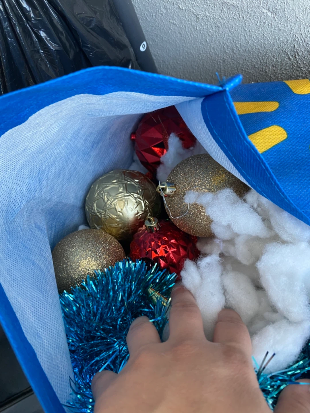 Big Green Christmass Tree and Bag with Christmas Ornaments - photo 3