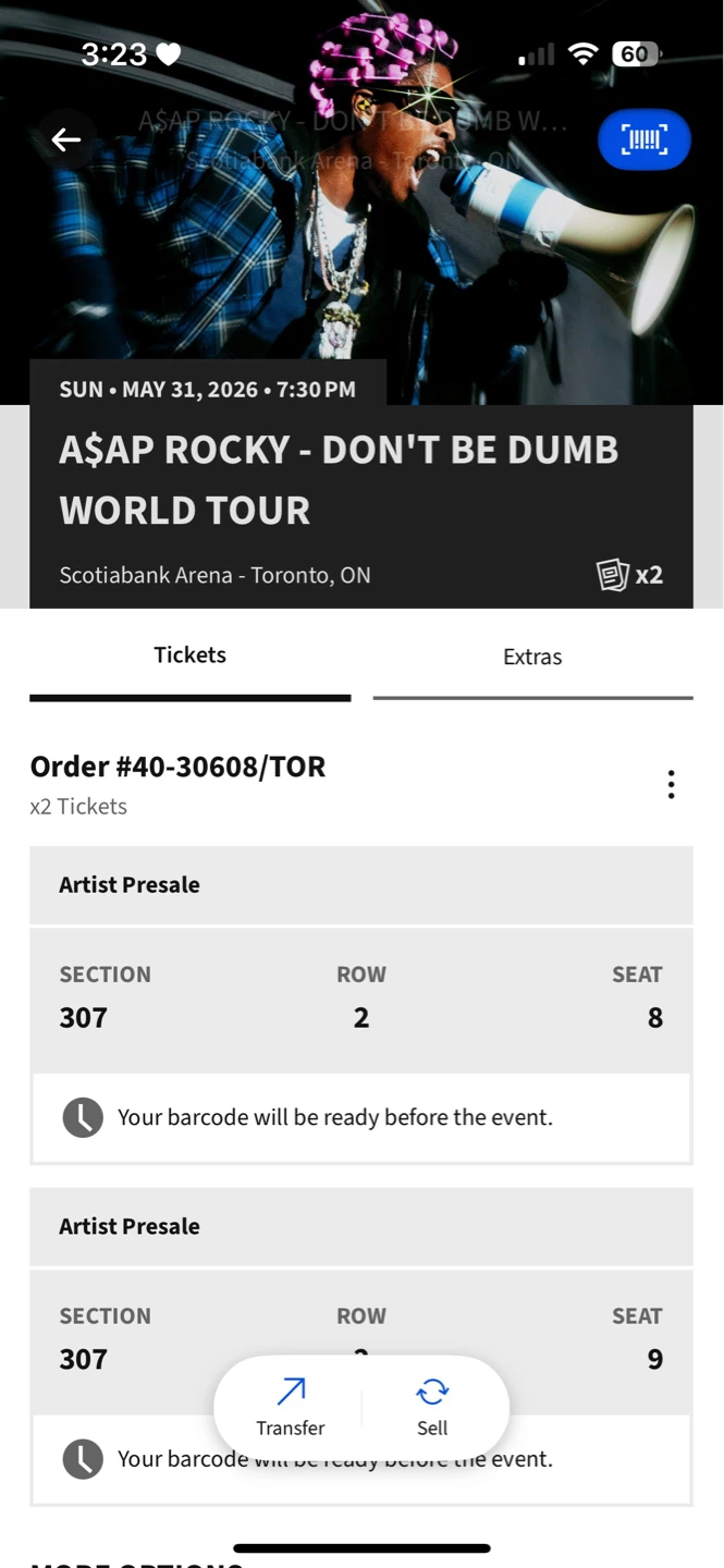 2 ASAP Rocket Tickets In Toronto!