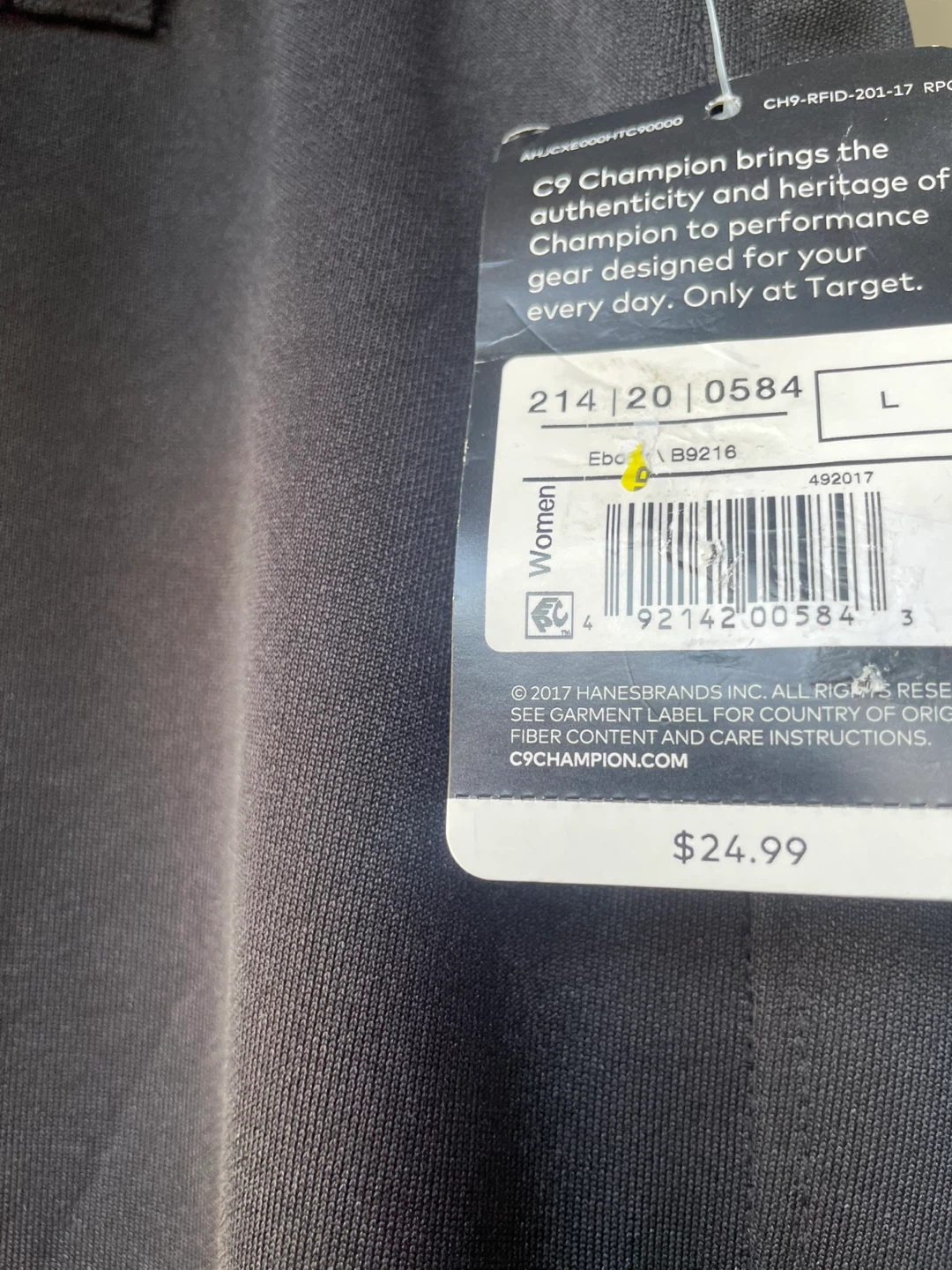 Champion C9 Women's Black Polyester Athletic Pants Size L - photo 2