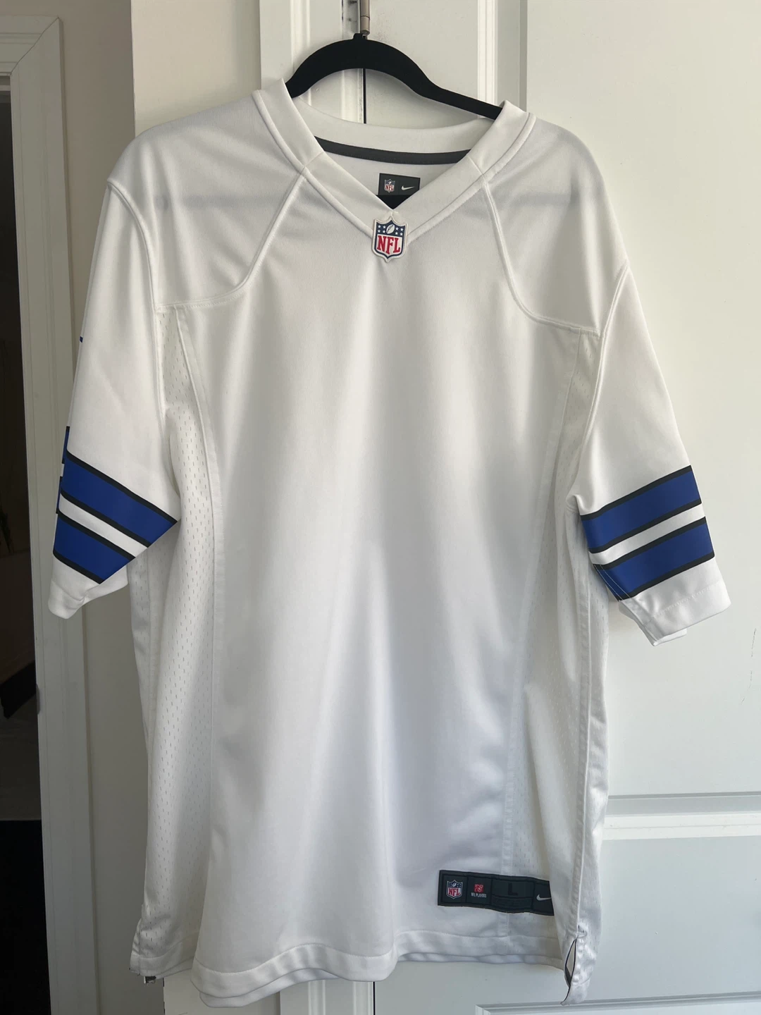 Dallas Cowboys Jersey White Blue Blank