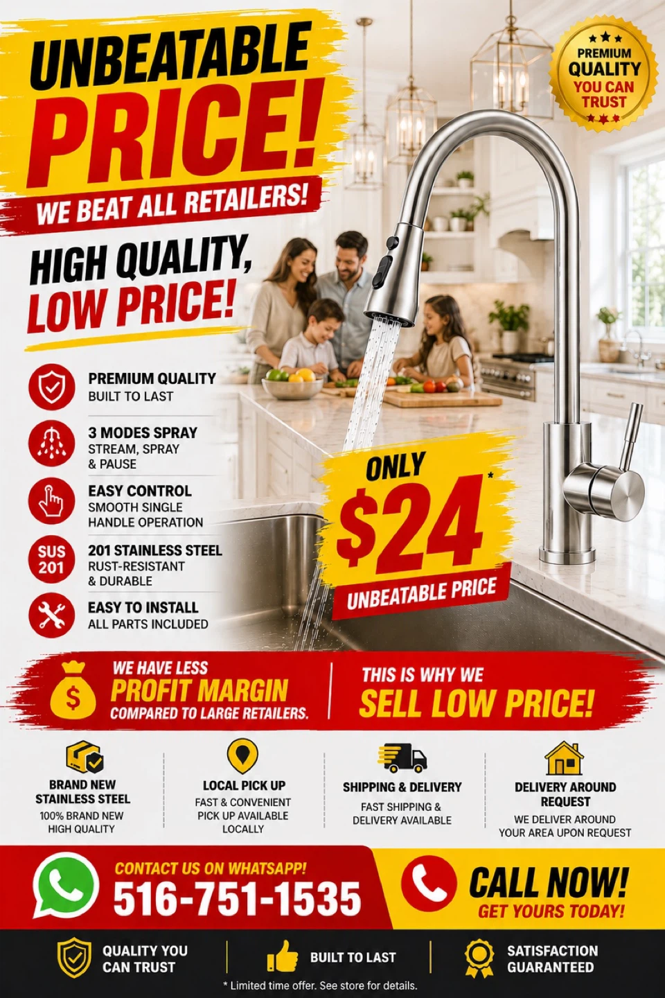 Stainless Steel Kitchen Faucet