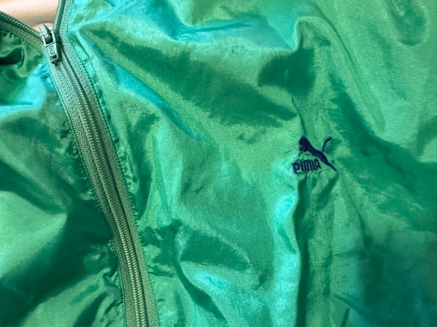 Vintage Puma Windbreaker Jacket Teal Blue (Ad Up = Available) - photo 4