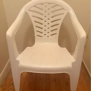 White Plastic Arm Chair