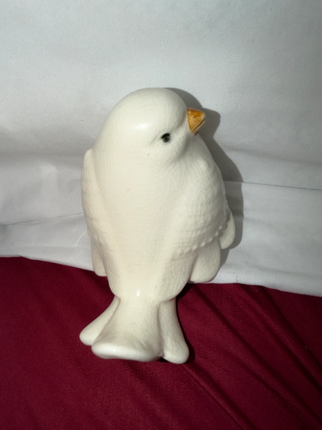 Cream Ceramic Bird Figurine