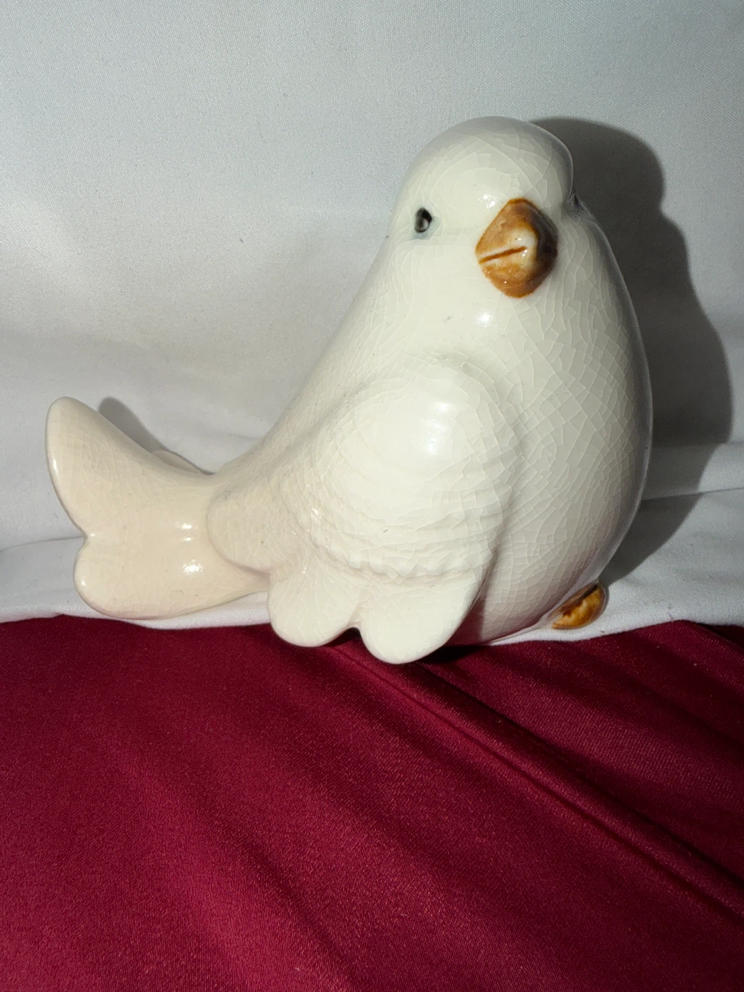 Cream Ceramic Bird Figurine - photo 2