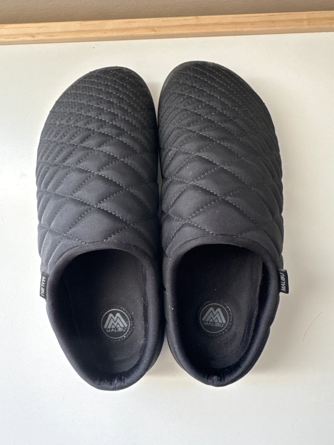 Malibu Black Quilted Outdoor Slippers - Size 10 - photo 2