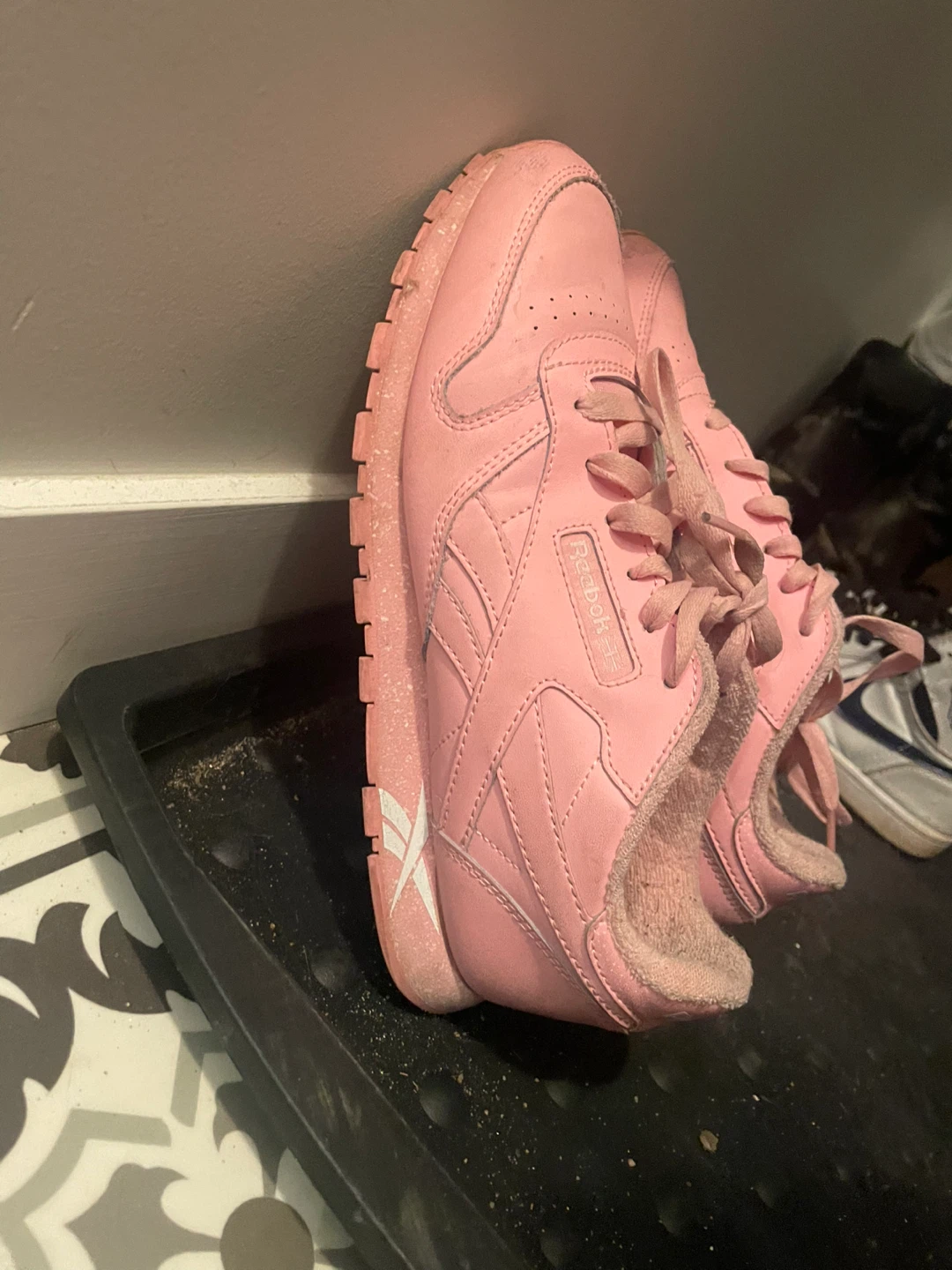 Pink Reebok Classic Leather Sneakers