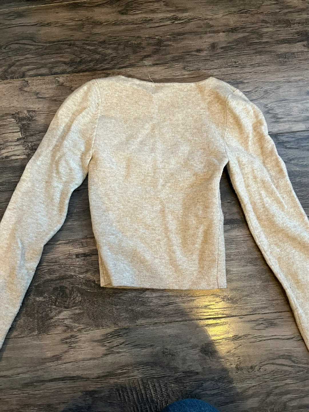 Wilfred Beige Ribbed Long Sleeve Top - XS - photo 3