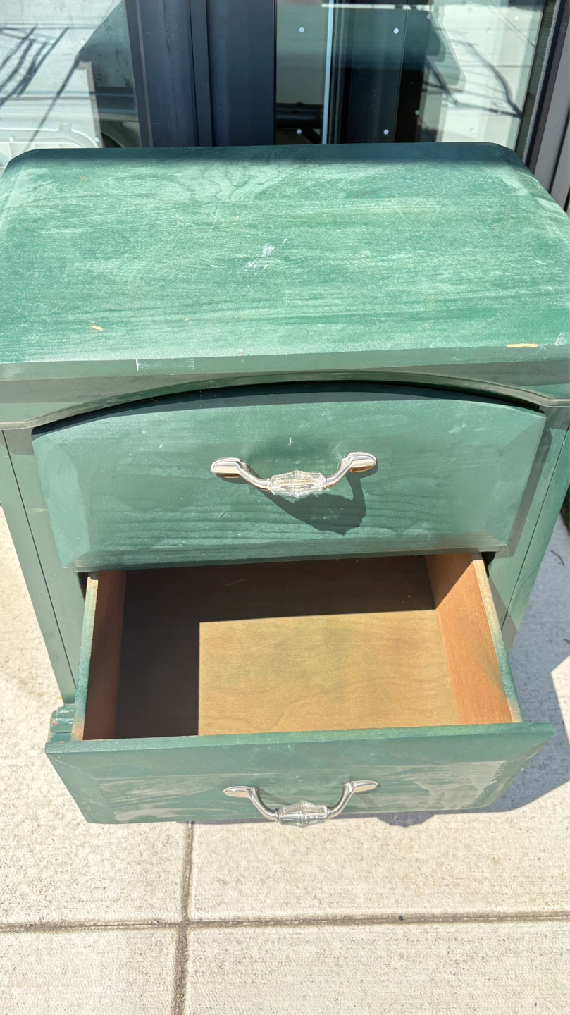 Green Two-Drawer Nightstand - photo 4