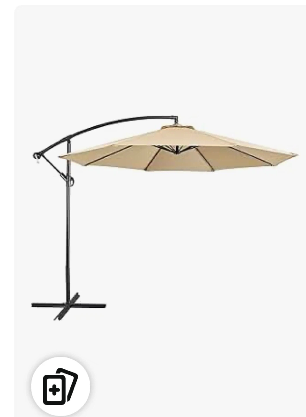 Offset Cantilever Patio Umbrella - Beige - photo 2