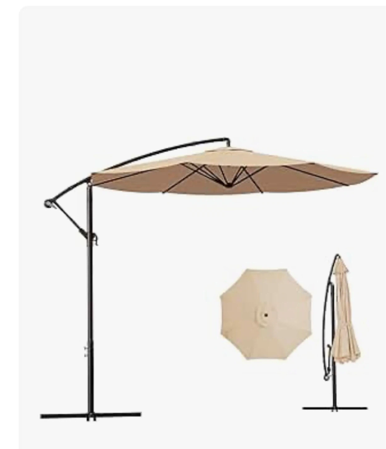 Offset Cantilever Patio Umbrella - Beige