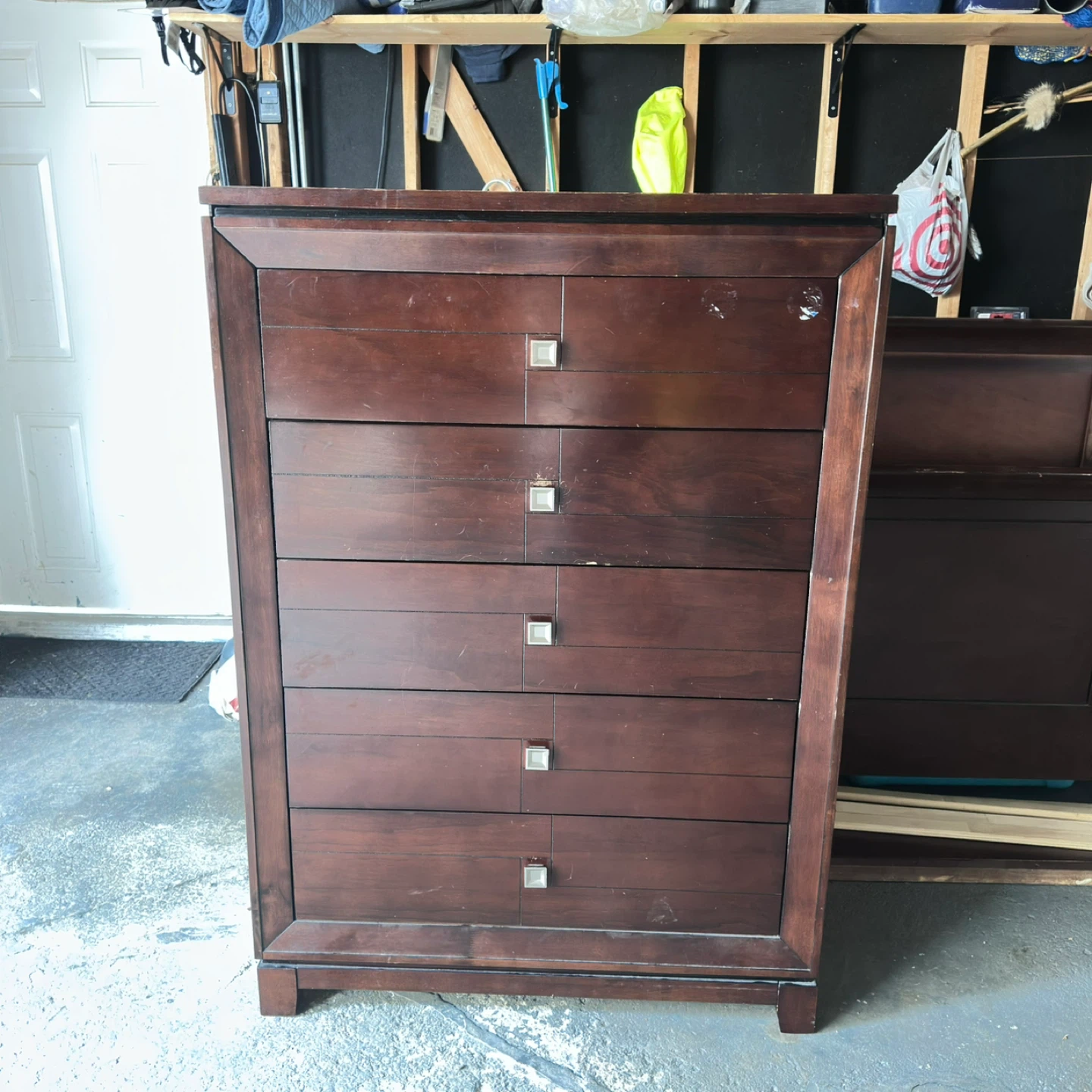 Dark Wood Dresser Chest - 3'2" W x 41.5" H - photo 4