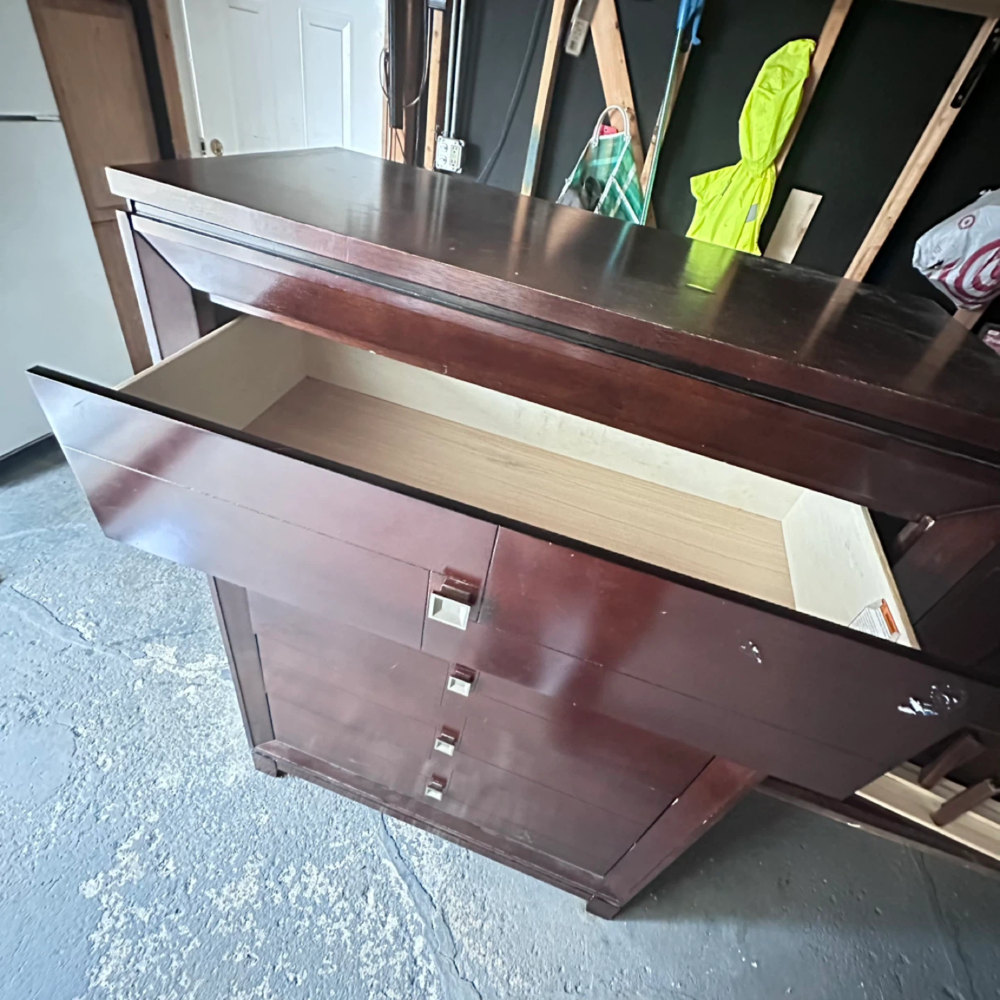 Dark Wood Dresser Chest - 3'2" W x 41.5" H - photo 2