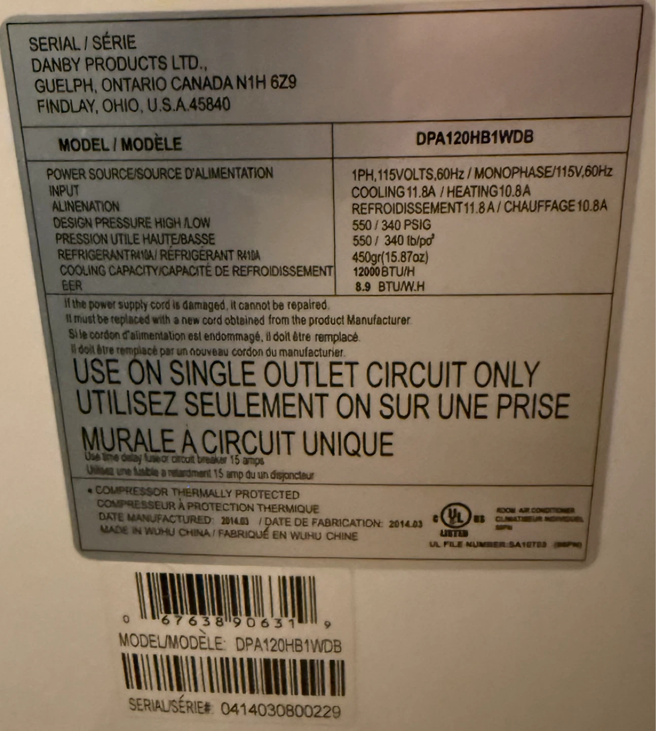 Danby Portable Air Conditioner - photo 3