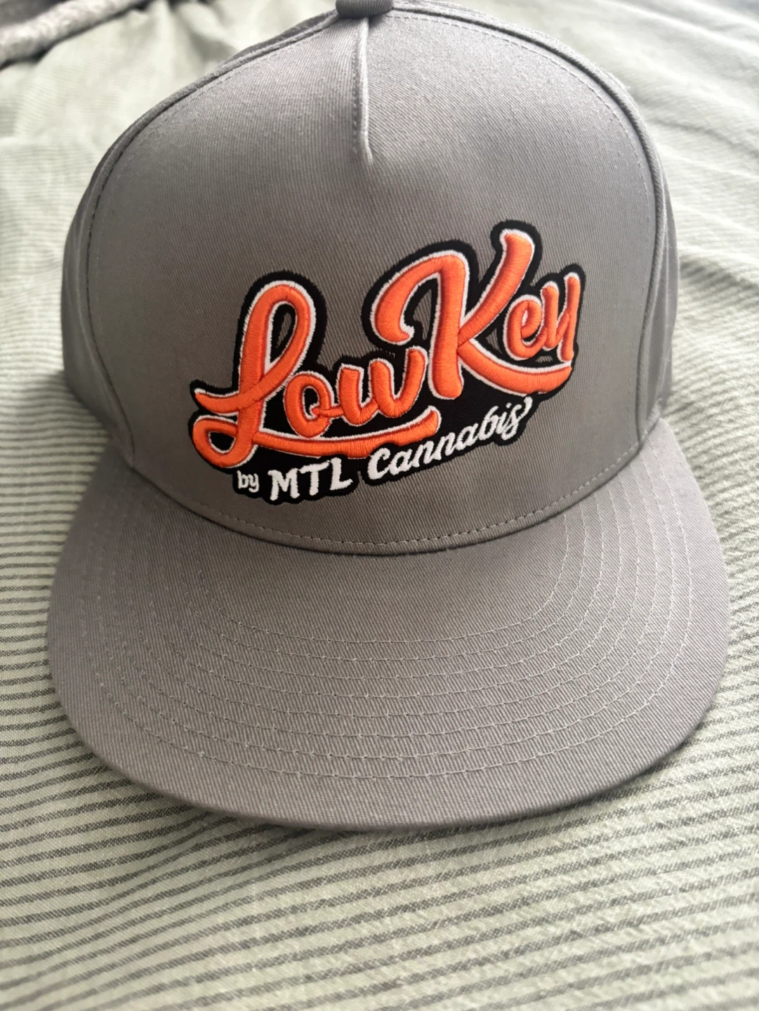 Low Key by MTL Cannabis Grey Snapback Hat