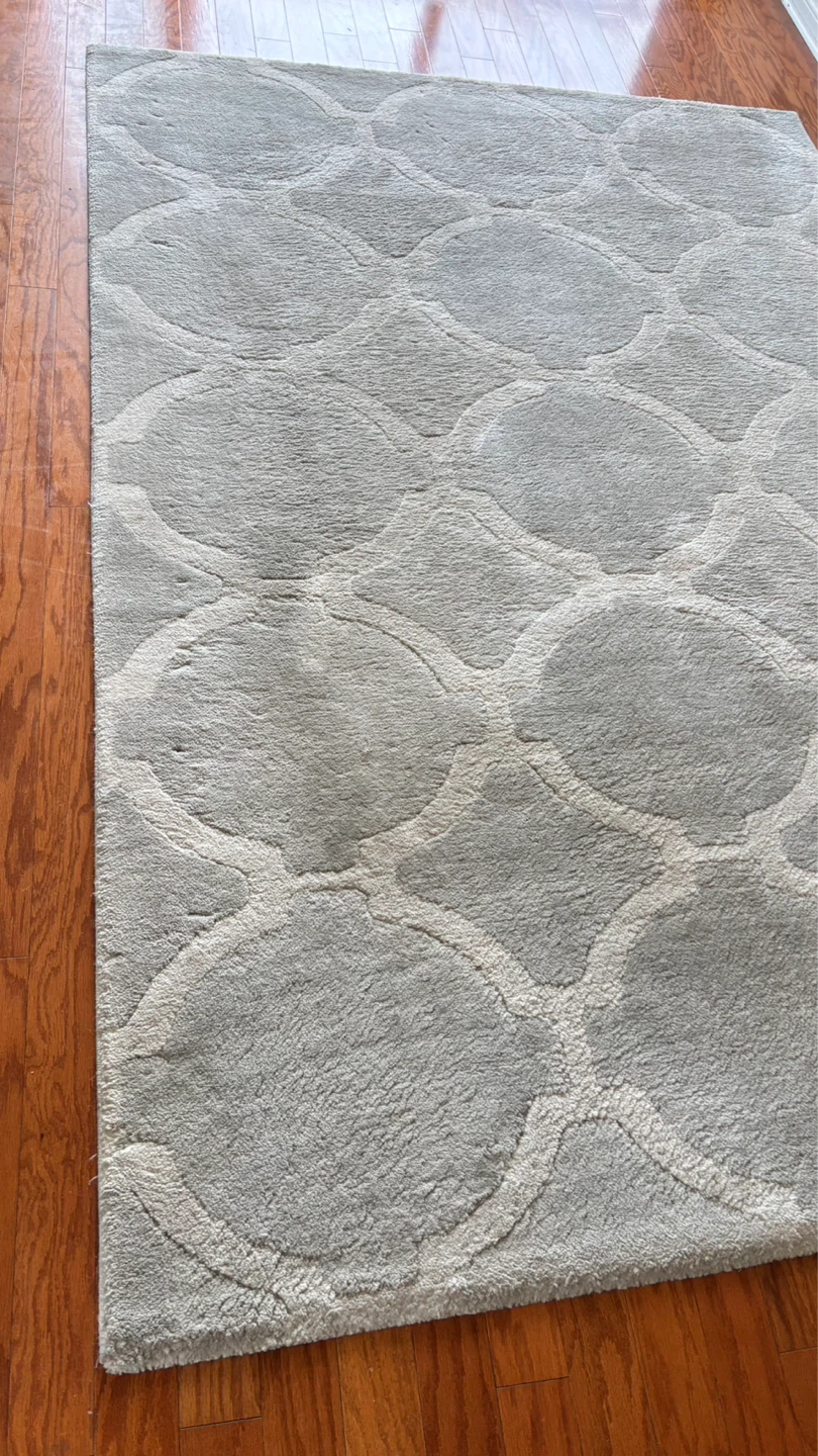 IKEA Light Grey Trellis Pattern Rug - photo 4