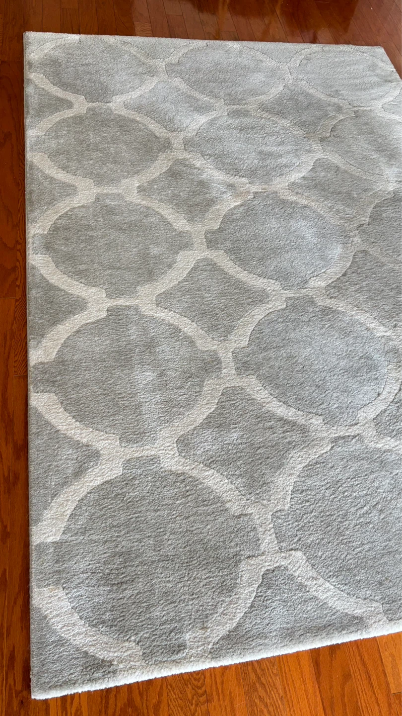 IKEA Light Grey Trellis Pattern Rug - photo 2