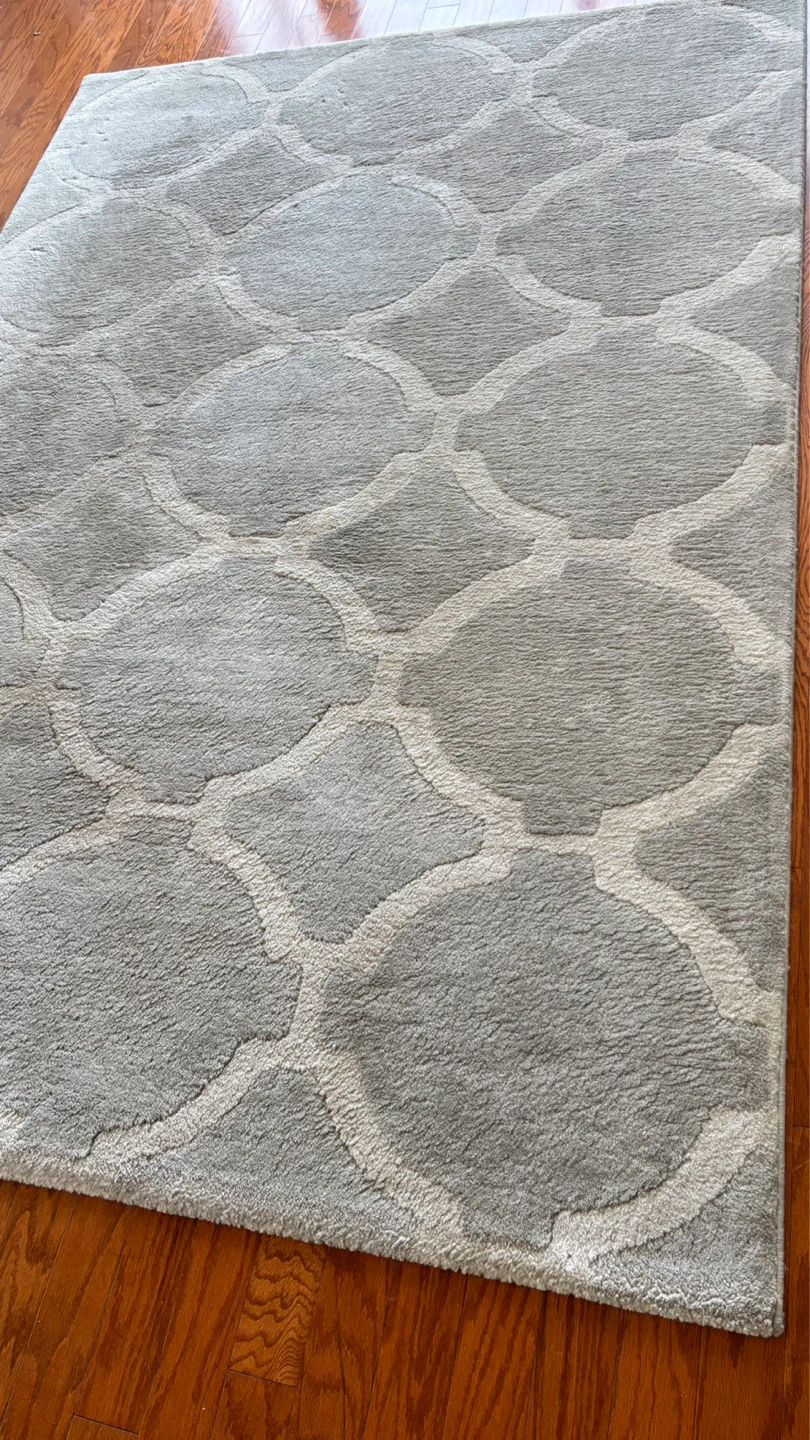 IKEA Light Grey Trellis Pattern Rug - photo 3