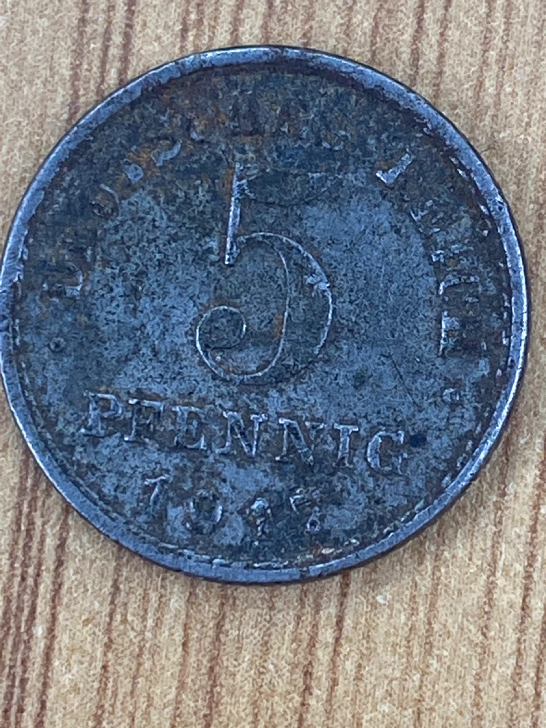 5 Pfennig Coin 1917  German Empire - photo 2