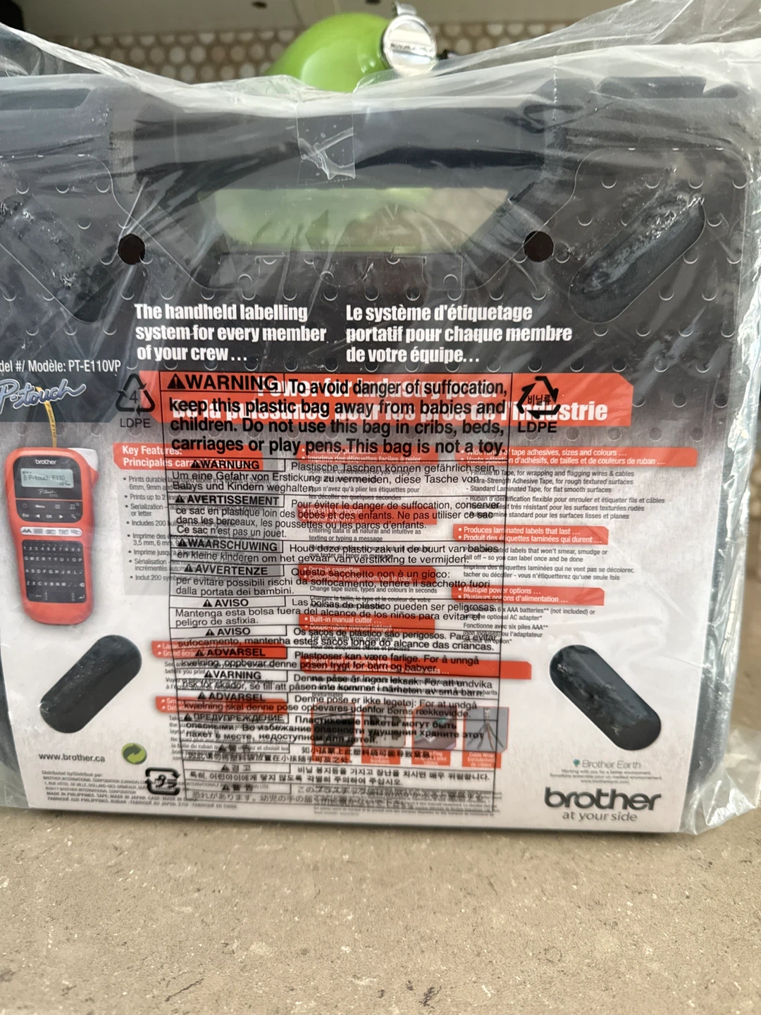 Brother PT-E110VP Industrial Labelling Tool - photo 2