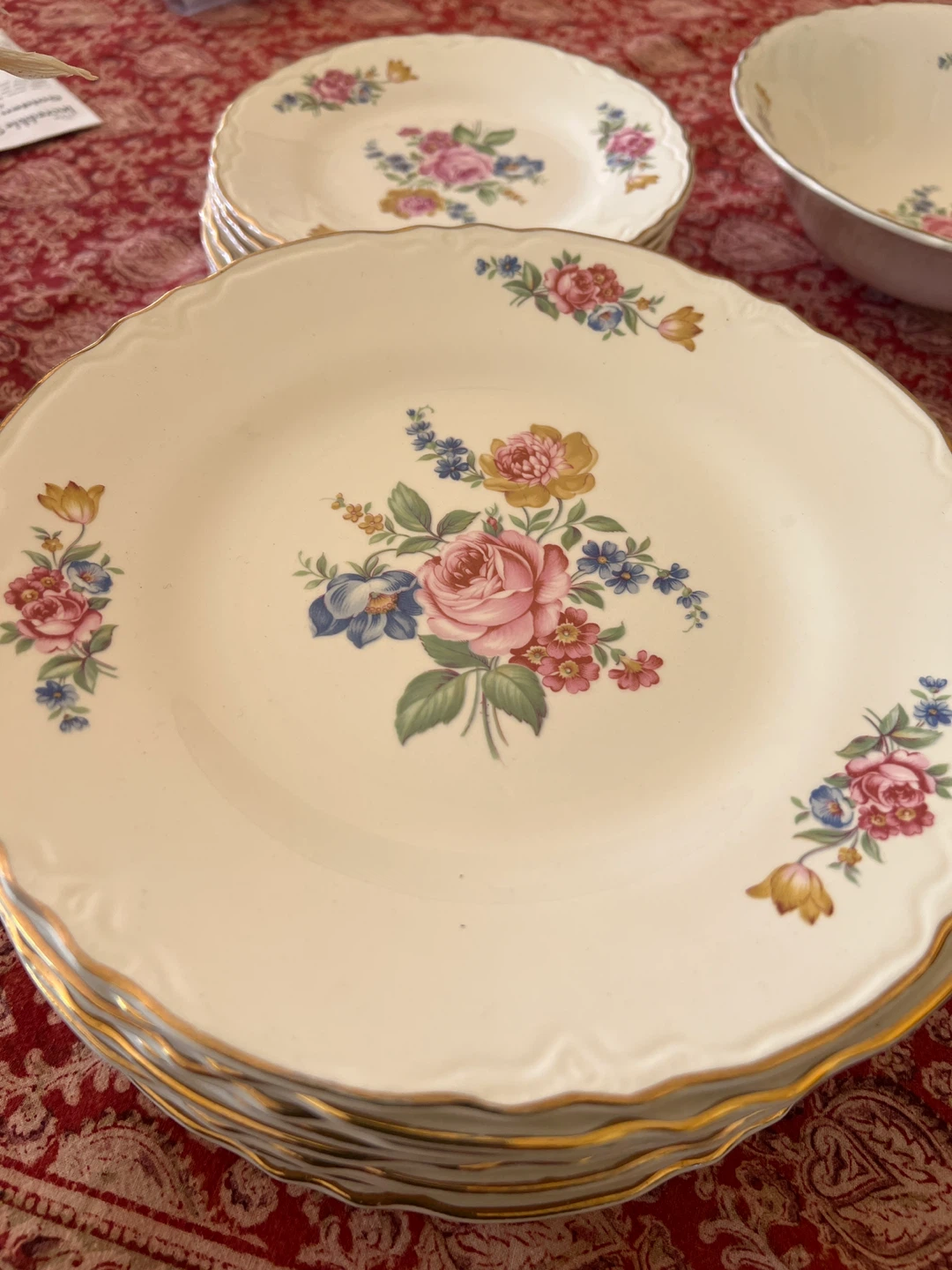 Set of Vintage Floral Dinner Ware