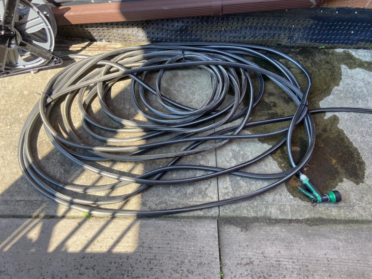 2 50ft Hoses and Hose Reel