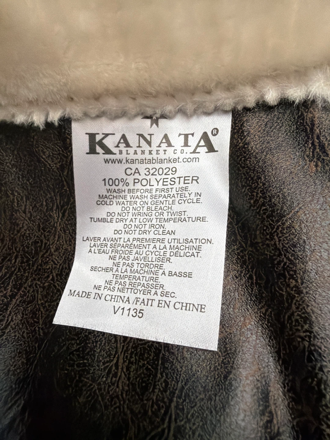 Kanata Blanket Co. "Faux Leather" Plush Throw Blanket - photo 4