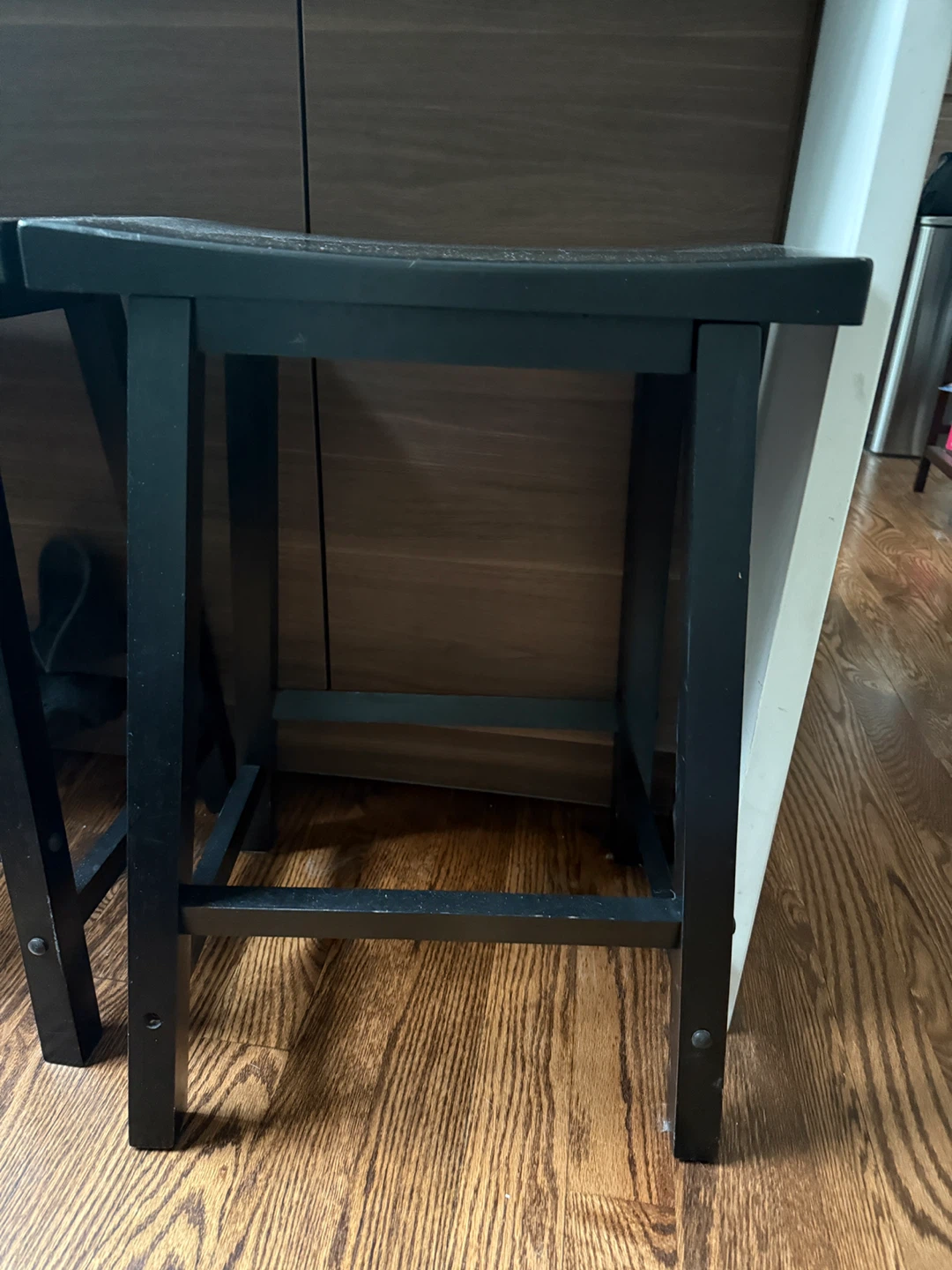 4x - Winsome Satori Saddle Seat Counter Stool - Black - photo 2