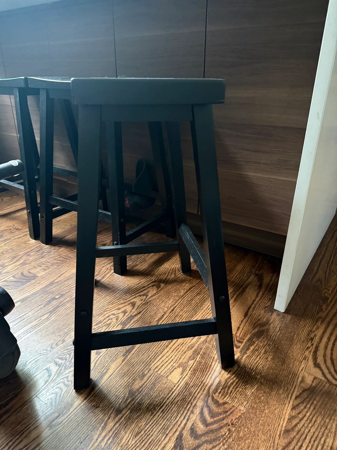 4x - Winsome Satori Saddle Seat Counter Stool - Black - photo 3