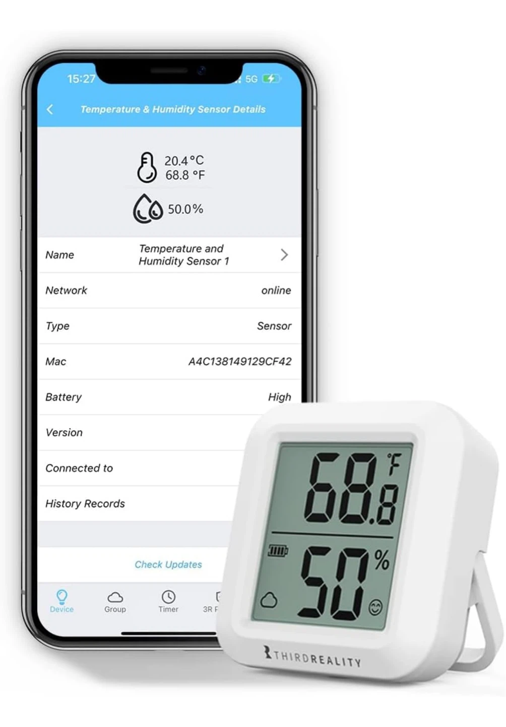 Third Reality Temperature and Humidity Sensor
