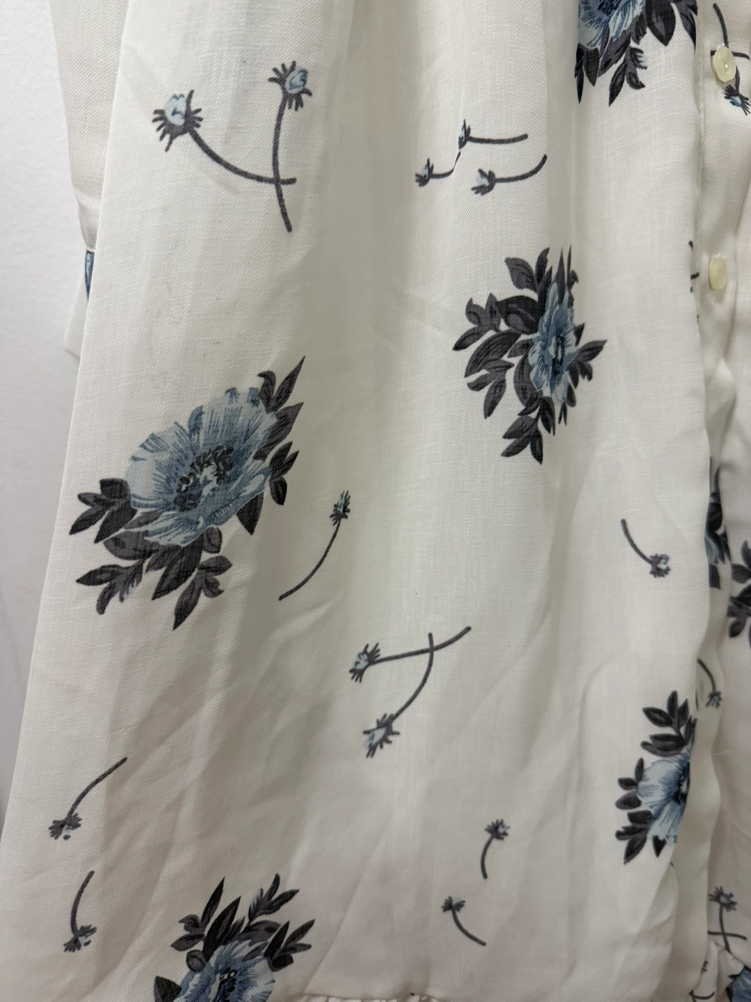White Floral Button-Up Dress - photo 3