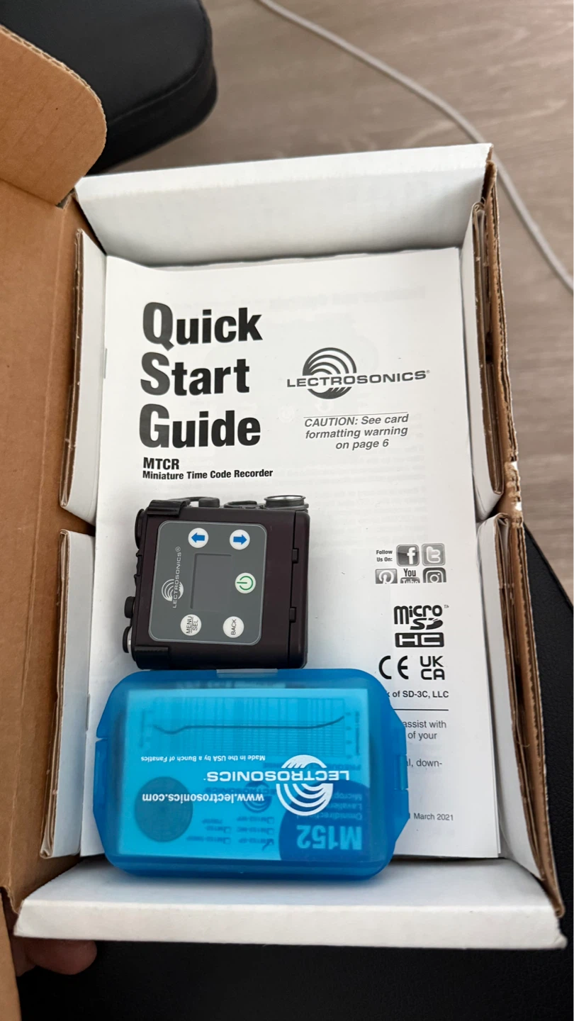 Lectrosonics MTCR Miniature Time Code Recorder Kit - photo 4
