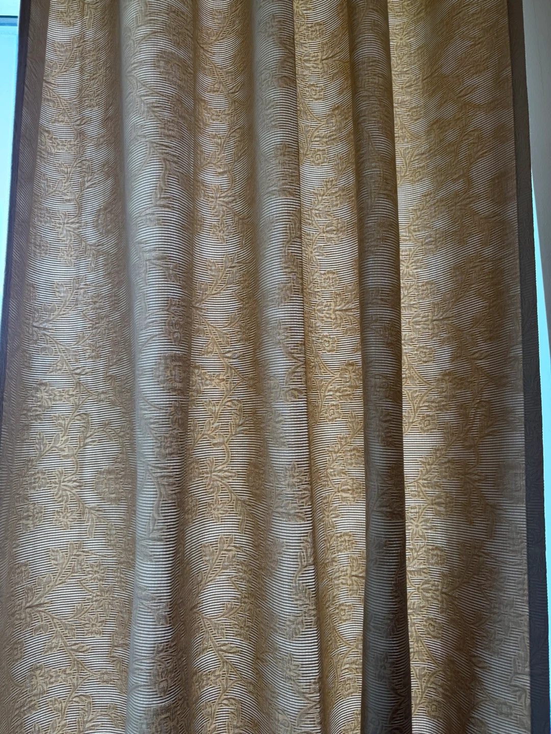Light Beige Patterned Curtain - photo 2