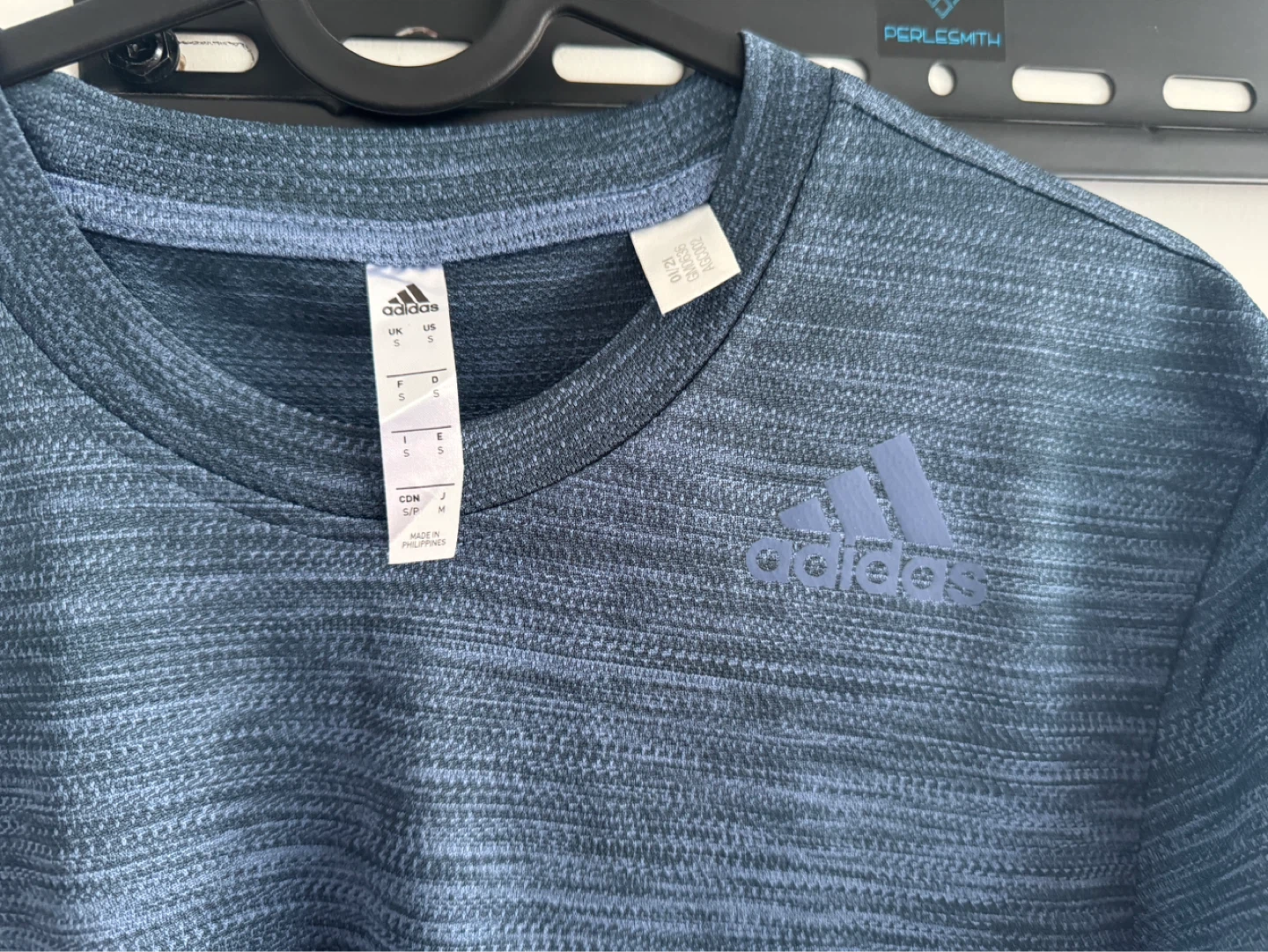 Adidas Blue Heathered T-Shirt Size S - photo 3