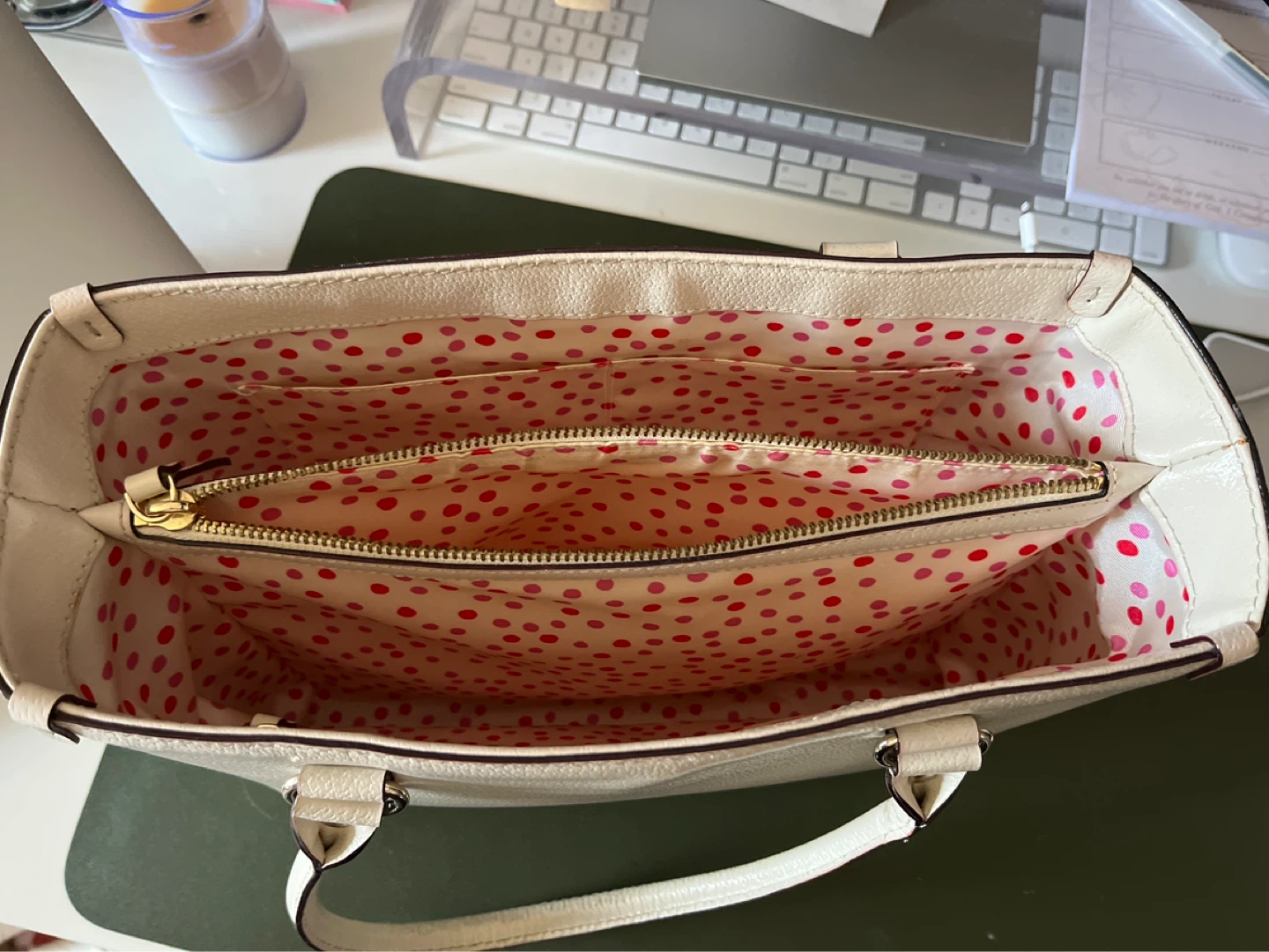 Kate Spade New York Cream Leather Tote Bag - photo 3