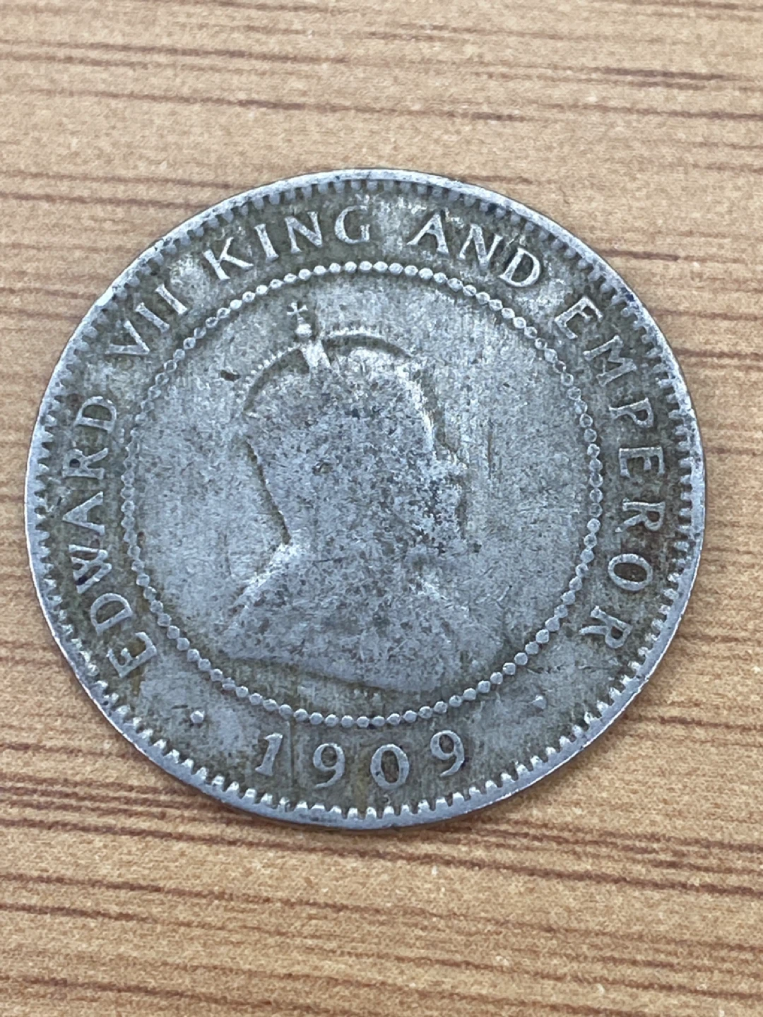1909 silver Jamaica Penny Coin - King Edward VII