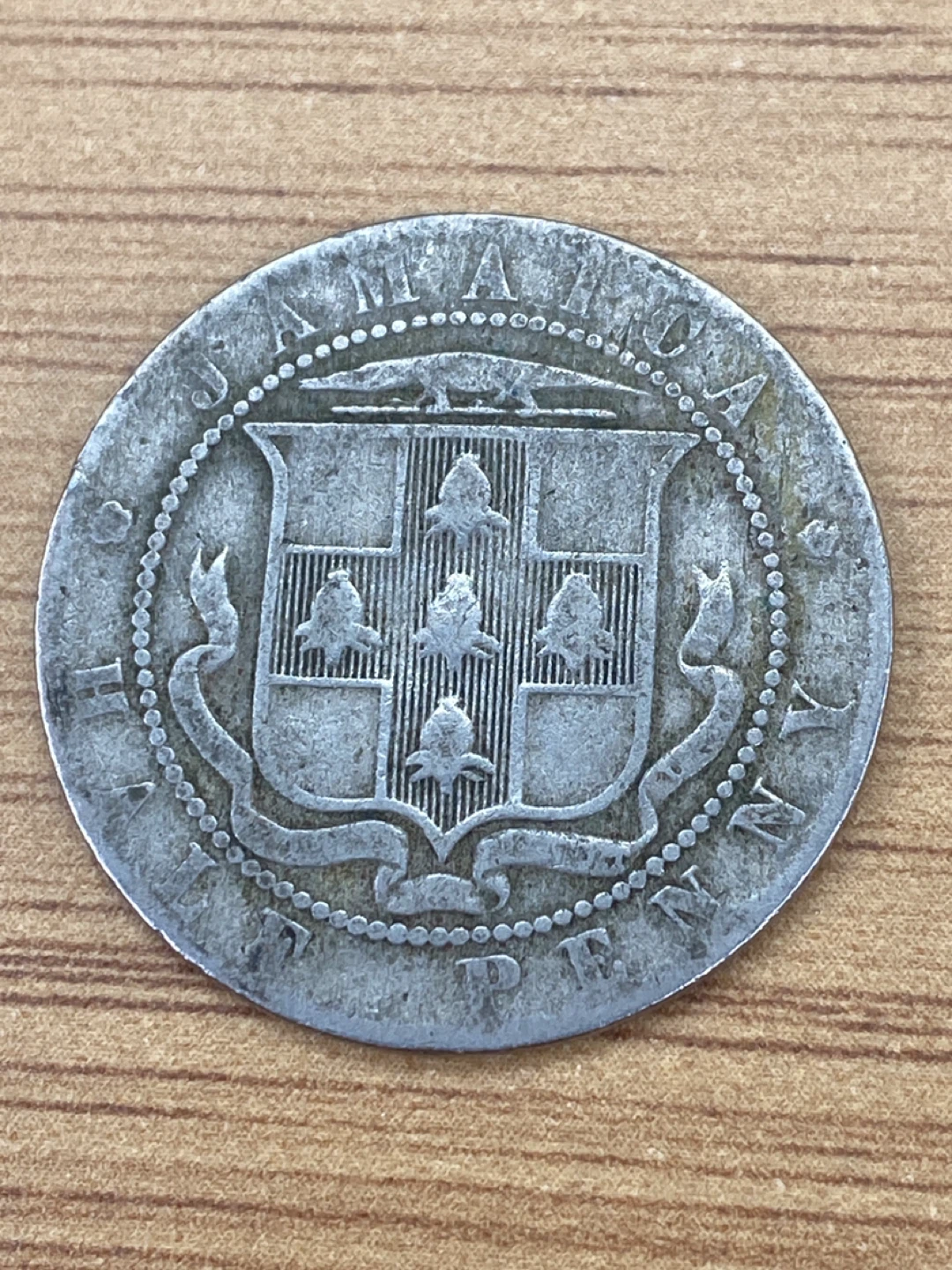 1909 silver Jamaica Penny Coin - King Edward VII - photo 2