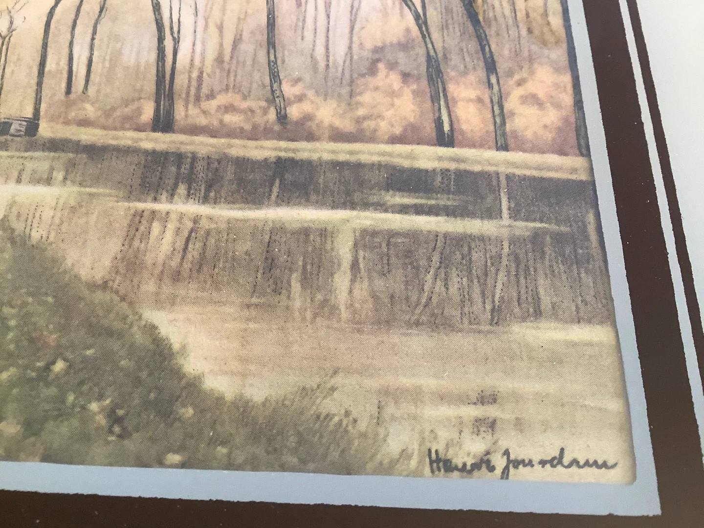 Henri Jourdain’s Lith “Canal en Automne” Canal in Autumn 🐞 - photo 2