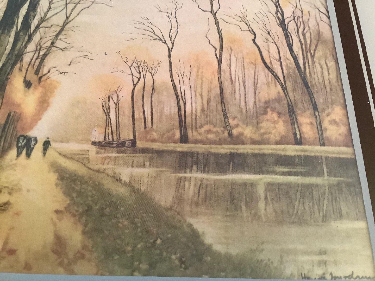 Henri Jourdain’s Lith “Canal en Automne” Canal in Autumn 🐞 - photo 3