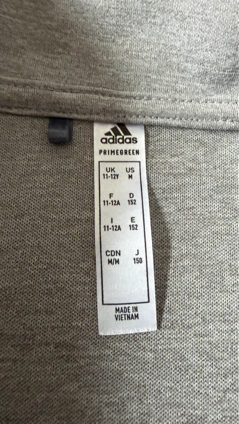 Adidas Primegreen Quarter Zip Pullover - Grey - photo 2