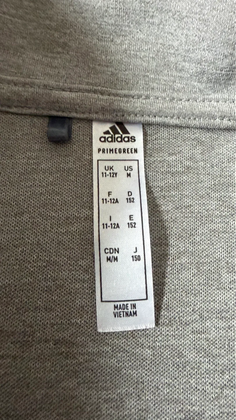 Adidas Primegreen Quarter Zip Pullover - Grey - photo 2