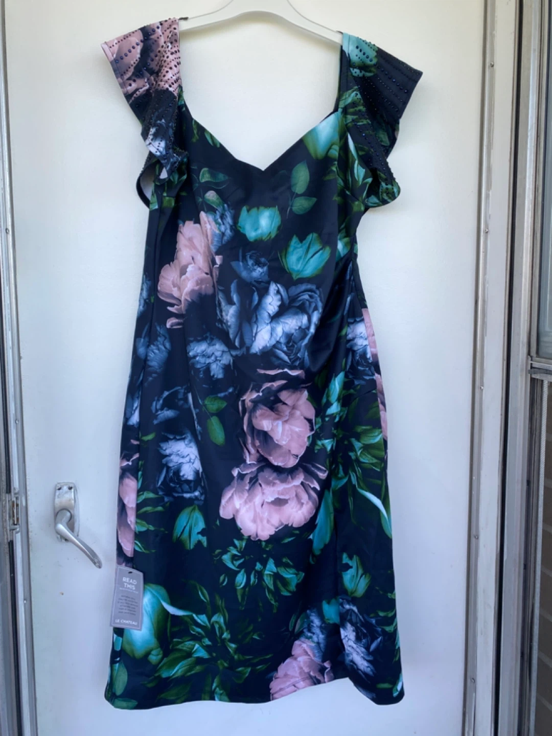 New Le Château Floral Print Embellished Dress - XL - photo 2