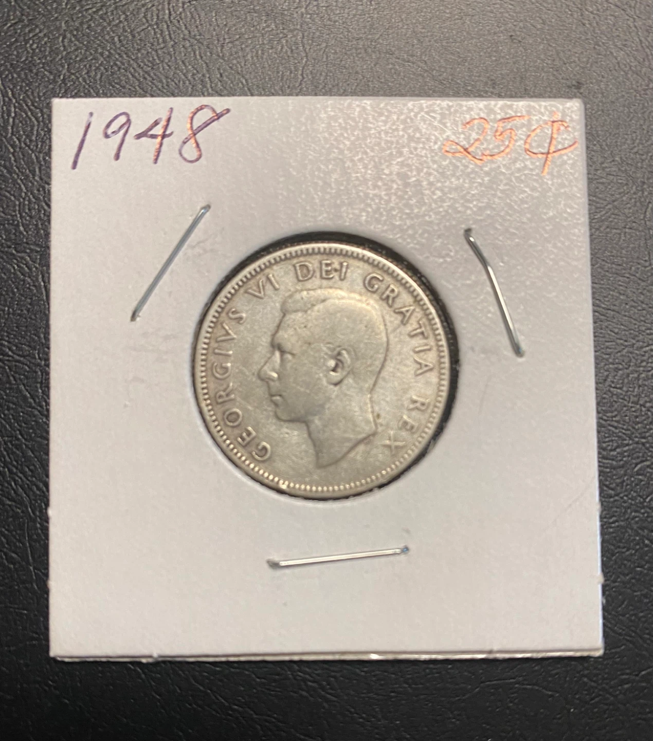 1948 Canadian Silver Quarter - photo 2