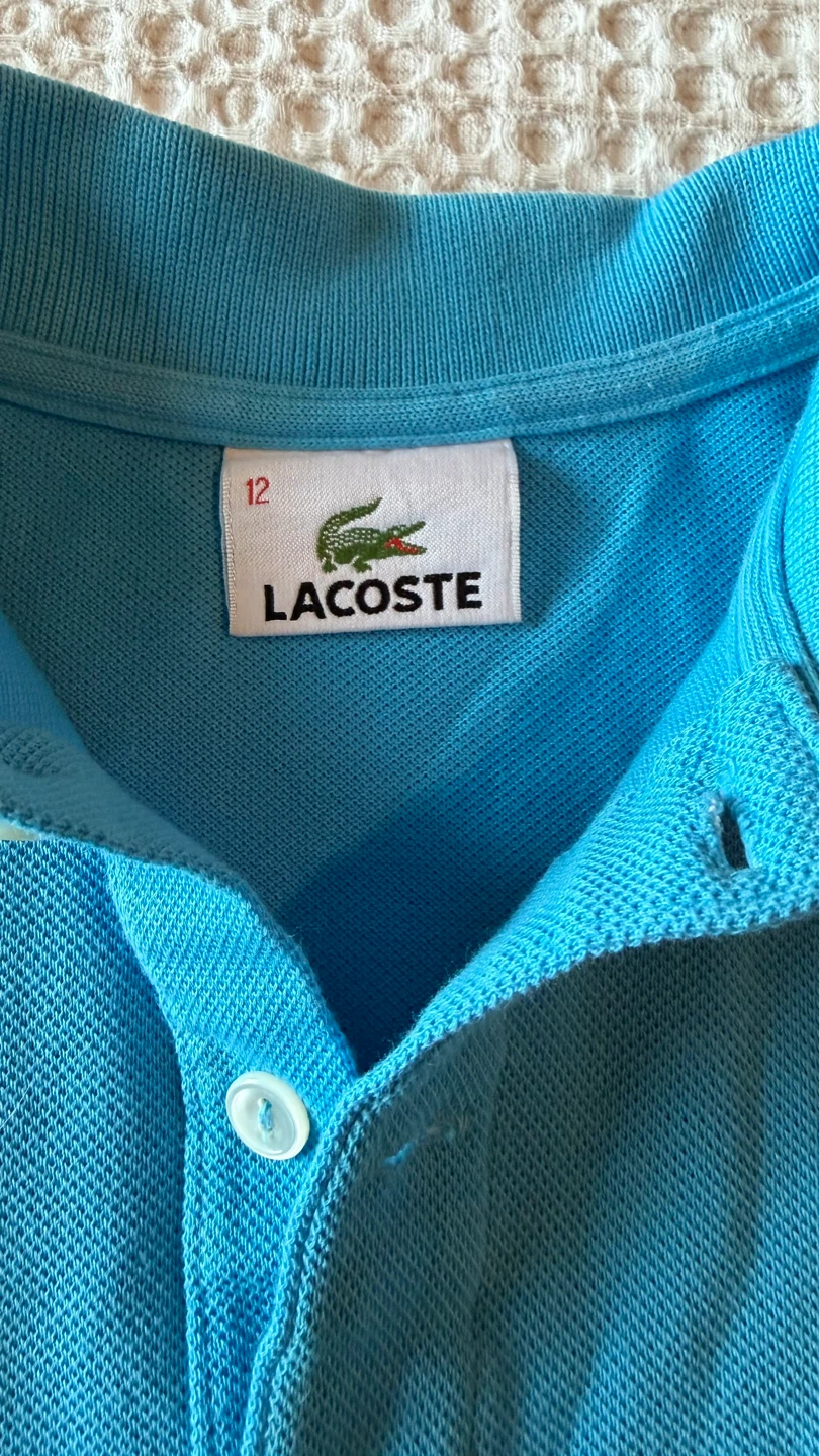 Lacoste Kids Polo Shirt - Blue Size 12