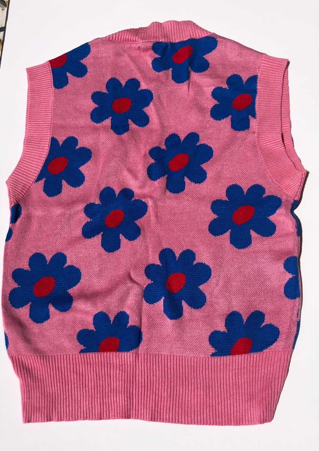 Forever 21 Pink Floral V-Neck Sweater Vest XS/TP - photo 2