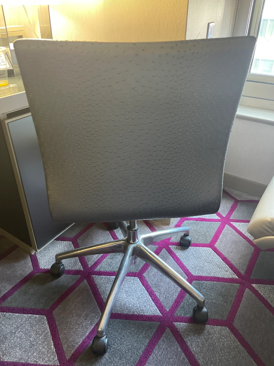 Black Faux Leather Office Chair - photo 2